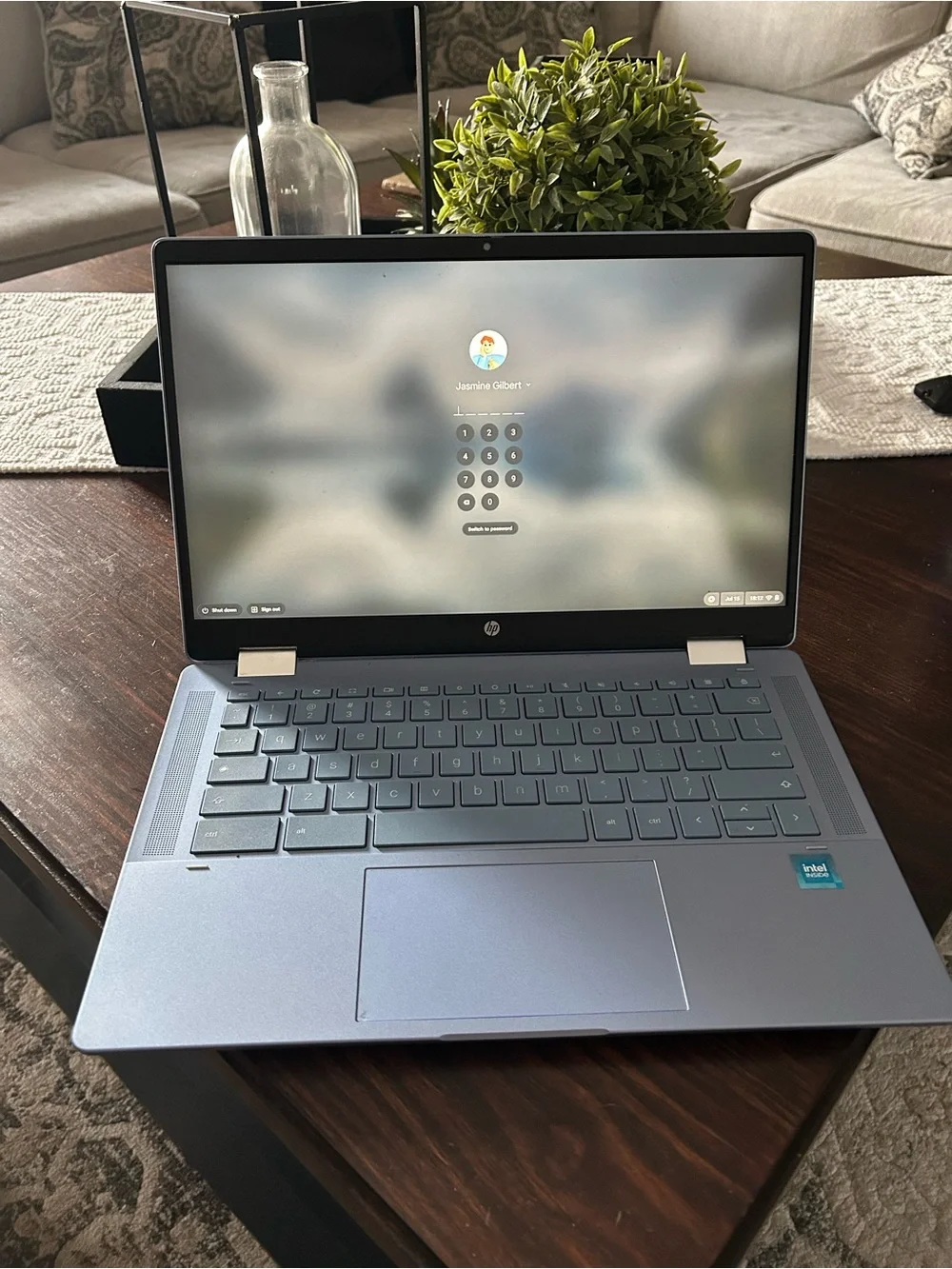 HP Convertible Chromebook Laptop in Powder Blue